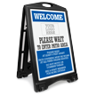 Custom Welcome   Please Wait to Enter Patio Area: Upload Your Logo