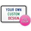 Customizable 4 Color Printed Horizontal Aluminum Sign