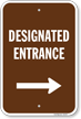 Designated Entrance Arrow Campground Sign