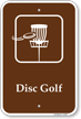 Disc Golf Campground Sign With Symbol