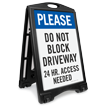 Do Not Block Driveway Portable Sidewalk Sign