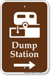 Dump Station With Right Arrow Sign