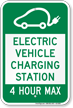 Electric Vehicle Charging Station Sign