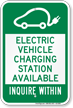 Electric Vehicle Charging Station Sign