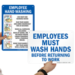 Employees Must Wash Hands Sign