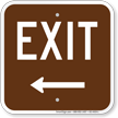 Exit Left Arrow Campground Sign