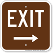 Exit Right Arrow Campground Sign