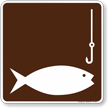 Fishing Symbol Sign For Campsite