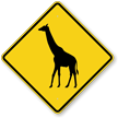Giraffe Crossing Symbol Sign
