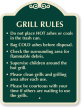 Grill Rules clean grills and grilling area sign