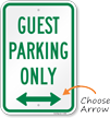 Guest Parking Only Sign with Arrow