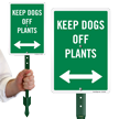 Keep Dogs Off Plants LawnPuppy Yard Sign And Stake Kit