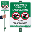 Keep Your Pet Away From The Plants Sign And Stake Kit