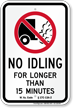 State Idle Sign for West Virginia