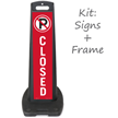 No Parking Closed LotBoss Portable Sign Kit