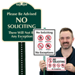 No Soliciting No Exceptions Sign