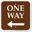 One Way Left Arrow Campground Sign