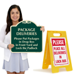 Package Deliveries Please Put Packages In Lock Box Sign
