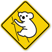 Koala crossing Sign