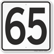 Parking Lot Number 65 Sign