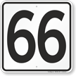 Parking Lot Number 66 Sign