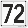 Parking Lot Number 72 Sign
