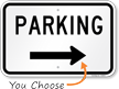 Directional Parking Sign