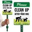 Please Clean Up After Your Dog Sign And Stake Kit