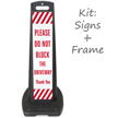 Please Do Not Block Driveway LotBoss Portable Sign Kit