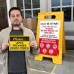 Please Do Not Knock Leave Packages Inside Porch Sign
