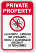 Private Property, Operating Drones Prohibited Sign