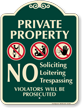 Private Property Violators Will Be Prosecuted Sign