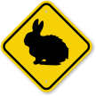 Rabbit Graphic Crossing Sign