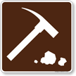 Rock Collecting Symbol Sign For Campsite