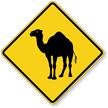 Running Camel Crossing Symbol Sign