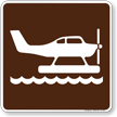 Seaplane Symbol Sign For Campsite