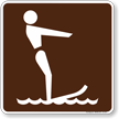 Skiing (Water) Symbol Sign For Campsite