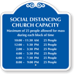 Social Distancing Church Capacity Custom Signature Sign