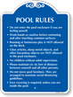 Social Distancing Pool Rules Signature Sign