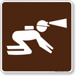 Spelunking Symbol Sign For Campsite