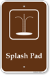 Splash Pad Campground Sign With Symbol