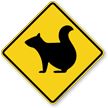 Squirrel Crossing Symbol Sign