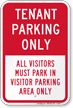 Tenant Parking Only Sign