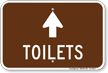 Toilets Ahead, Campground Guide Sign