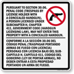 Sec. 30.06 Trespass By License Handgun Prohibited Sign