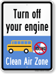 State Idle Sign for School Grounds, Maine