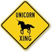 Unicorn Xing Animal Crossing Sign
