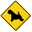 White Terrier Symbol Guard Dog Sign