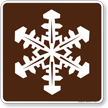 Winter Recreation Area Symbol Sign For Campsite
