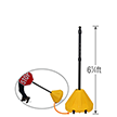 Yellow Roll 'n' Pole Sign Holder with 66in. Pole